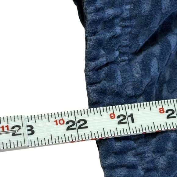 Lululemon RARE Bomber Full Zip Jacket L Blue Textured EUC Sporty Preppy Athletic - Picture 6 of 6